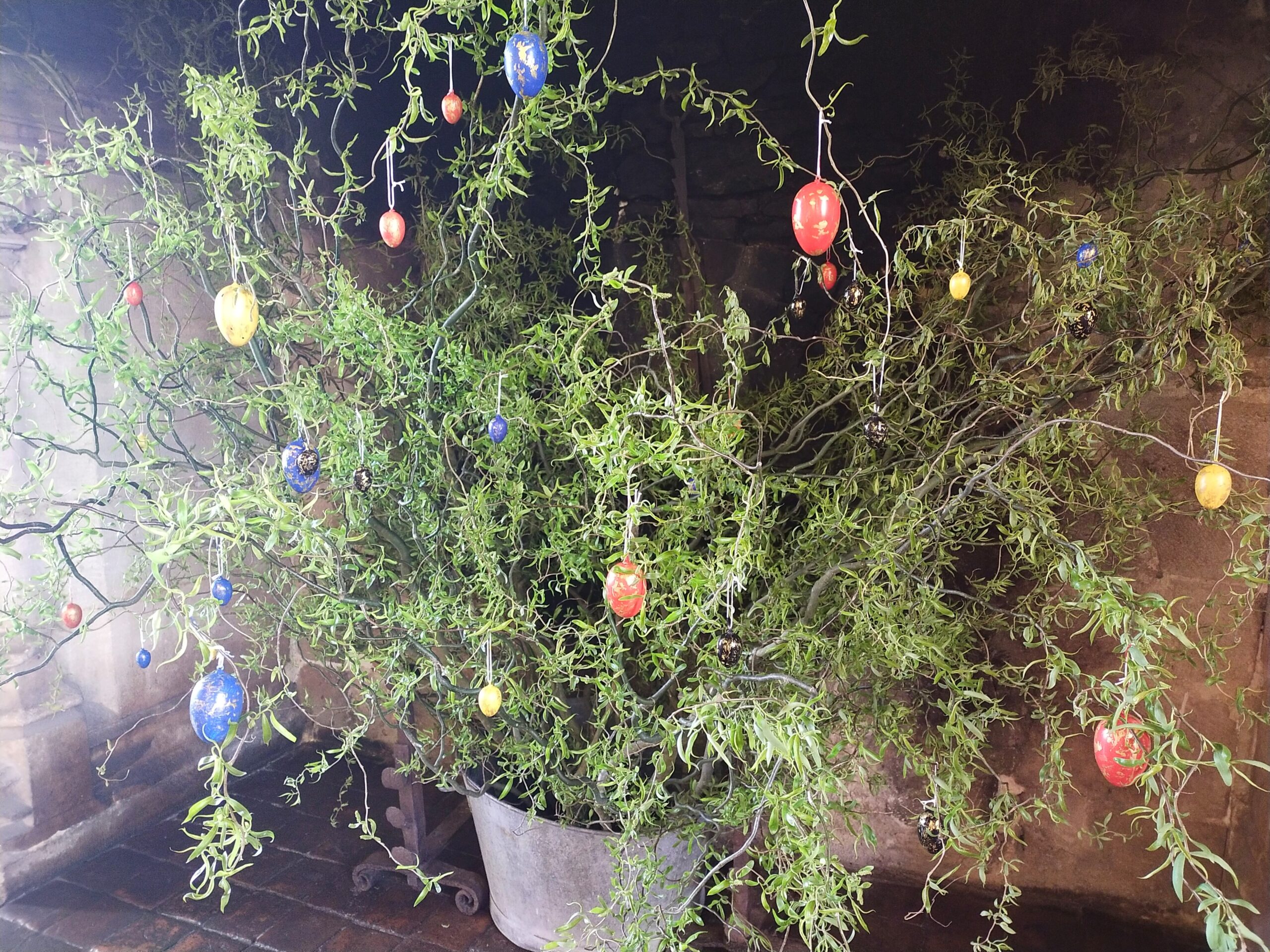 Arbres à œufs dans la grande salle du château
