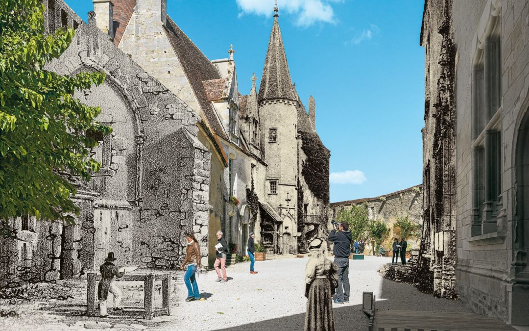 Montage d'images d'archives avec une photographie contemporaine